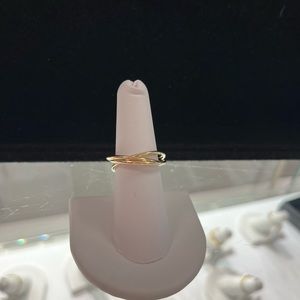 Italy gold trio eternity ring